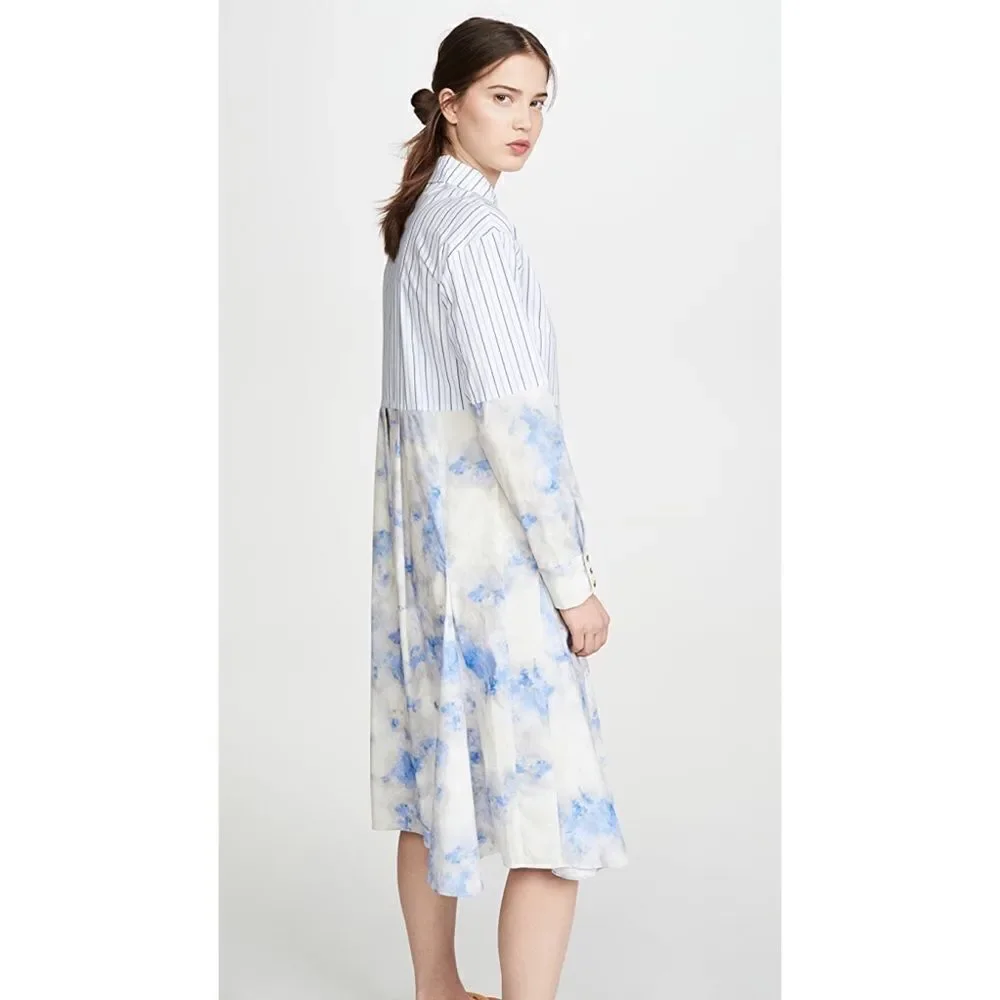 Baum Und Pferdgarten Adelma Top Striped Shirt Dress Blue Size 36